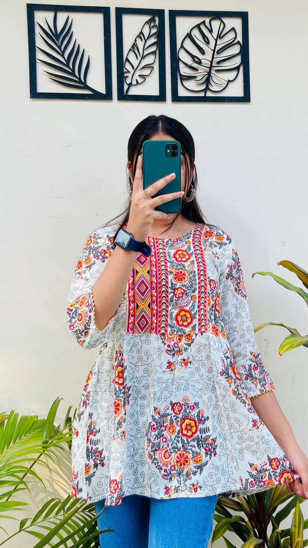 Printed White Top