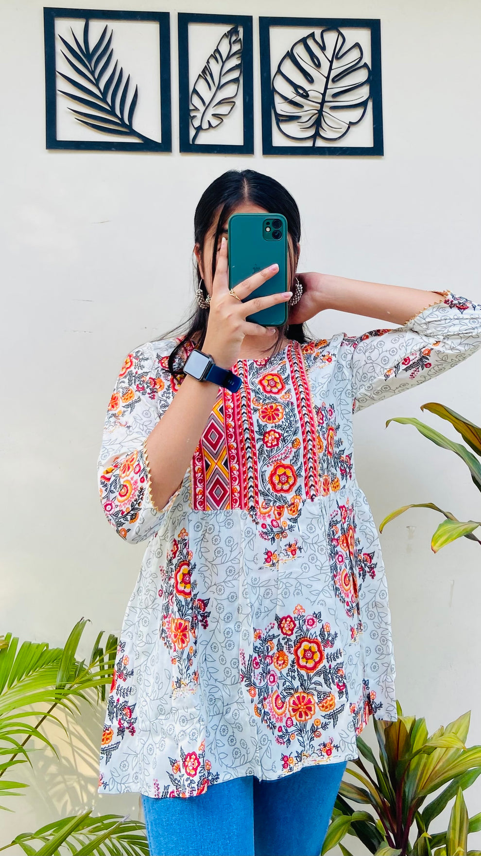 Printed White Top